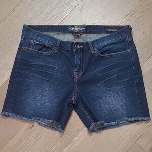 EUC Lucky Brand Jean Shorts Women's sz 14/32 Abbey Dark Wash Shorts